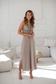 Těhotenské maxi šaty Loop Maxi Dress Cappuccino