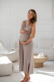 Těhotenské maxi šaty Loop Maxi Dress Cappuccino