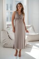 Těhotenské maxi šaty Loop Maxi Dress Cappuccino