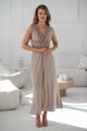 Těhotenské maxi šaty Loop Maxi Dress Cappuccino