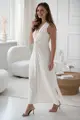 Těhotenské, kojící maxi šaty Loop Maxi Dress Cream