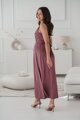 Těhotenské, kojící maxi šaty Loop Maxi Dress Rose Brown