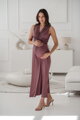 Těhotenské, kojící maxi šaty Loop Maxi Dress Rose Brown