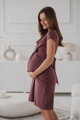 Těhotenské, kojící šaty Loop Dress Rose Brown SS