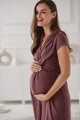 Těhotenské, kojící šaty Loop Dress Rose Brown SS