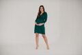 Těhotenské, kojící šaty Loop Dress 7/8 Bottle Green