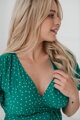 Těhotenské, kojící šaty Milk Shake Green Dots