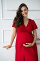 Těhotenské, kojící šaty Milk Shake Red