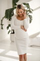 Těhotenské, kojící šaty Tummy Cream White