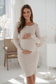 Těhotenské, kojící šaty Tummy Latte melange 