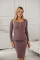 Těhotenské, kojící šaty Tummy Rose Brown