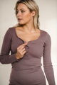 Těhotenské, kojící šaty Tummy Rose Brown