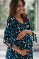 Těhotenské, kojící šaty Two Ways Midi Dress Navy Blue
