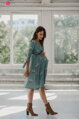 Těhotenské, kojící šaty Two Ways Midi Dress Eucalyptus