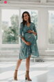 Těhotenské, kojící šaty Two Ways Midi Dress Eucalyptus