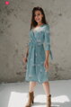 Těhotenské, kojící šaty Two Ways Midi Dress Eucalyptus
