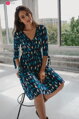 Těhotenské, kojící šaty Two Ways Midi Dress Navy Blue