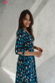 Těhotenské, kojící šaty Two Ways Midi Dress Navy Blue