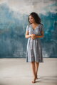 Těhotenské, kojící šaty s krátkým rukávem Two Ways Midi Dress Eucalyptus