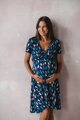 Těhotenské, kojící šaty s krátkým rukávem Two Ways Midi Dress Navy