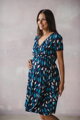 Těhotenské, kojící šaty s krátkým rukávem Two Ways Midi Dress Navy