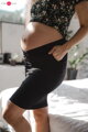 Těhotenská sukně s nízkým pasem a kapsami Black