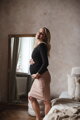 Těhotenská sukně Tummy Beige