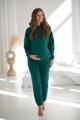 Hrubé těhotenské tepláky Motherhood Bottle Green
