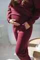 Hrubé těhotenské tepláky Motherhood Burgundy