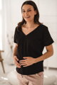 Kojící tričko M-Shirt V-neck Black