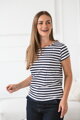 Pruhované tričko ke kojení MamaFlow Blue Stripes
