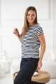 Pruhované tričko ke kojení MamaFlow Blue Stripes