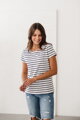 Pruhované tričko ke kojení MamaFlow Navy stripes