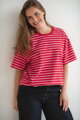 Triko ke kojení Mamahood Red Stripes