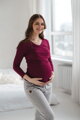 Kojící tričko 7/8 Milk Shirt Berry