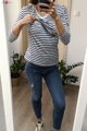 Kojící tričko 7/8 Milk Shirt Stripes