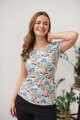 Kojící tričko Milk Shirt Blue with Flowers