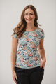 Kojící tričko Milk Shirt Blue with Flowers
