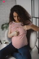 Kojící tričko Milk Shirt Red Stripes