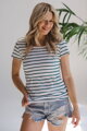 Kojící tričko Milk Shirt Green Stripes