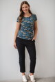 Kojící tričko Milk Shirt Navy with Flowers