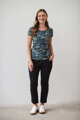 Kojící tričko Milk Shirt Navy with Flowers