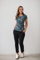 Kojící tričko Milk Shirt Navy with Flowers