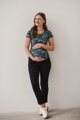 Kojící tričko Milk Shirt Navy with Flowers