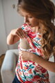 Kojící tričko Milk Shirt Pomegranate