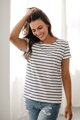 Pruhované tričko ke kojení Mama Flow Navy stripes