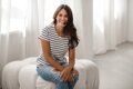 Pruhované tričko ke kojení Mama Flow Navy stripes