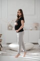 Těhotenské tričko Belly Black, kr.rukáv