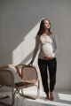 Těhotenské, kojící tričko Tummy Latte melange