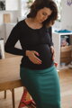 Těhotenské, kojící tričko Tummy Black